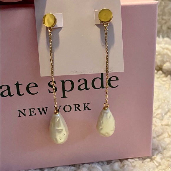 kate spade Jewelry - NWT Kate spade long pearl drop earrings